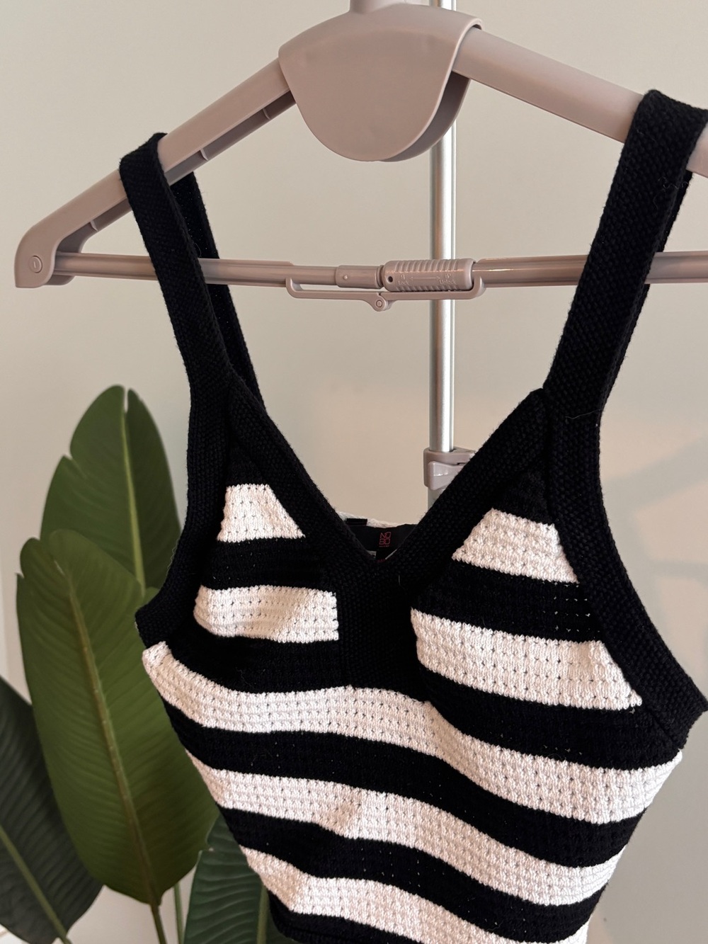 NOBO Black & White Striped Knit Tank
